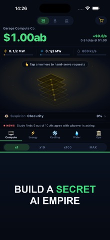 Idle LLM: Datacenter Tycoon
