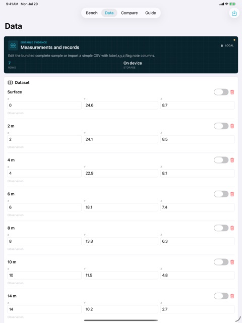 Limnocline: Lake Profiles screenshot 6
