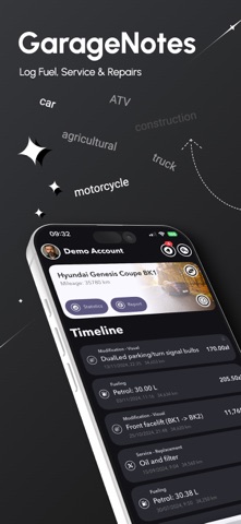 GarageNotes - Car Expenses app screenshot