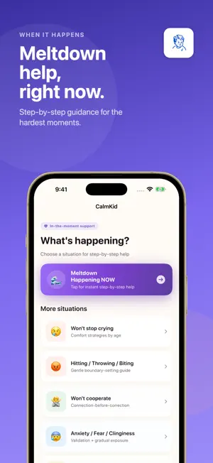 Child Meltdown Help - CalmKid screenshot 1