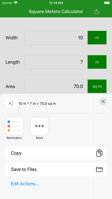 Screenshot #2 pour Square Meters Calculator