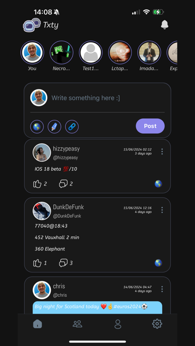 Txty: encrypted social network Screenshot 1 of 5