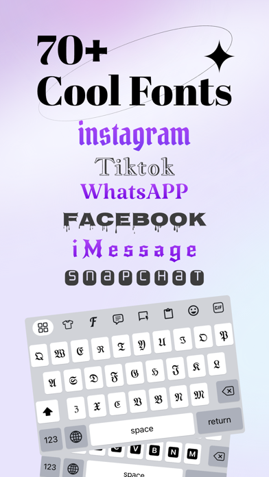 Screenshot #1 pour Keyboard Fonts - Font Art