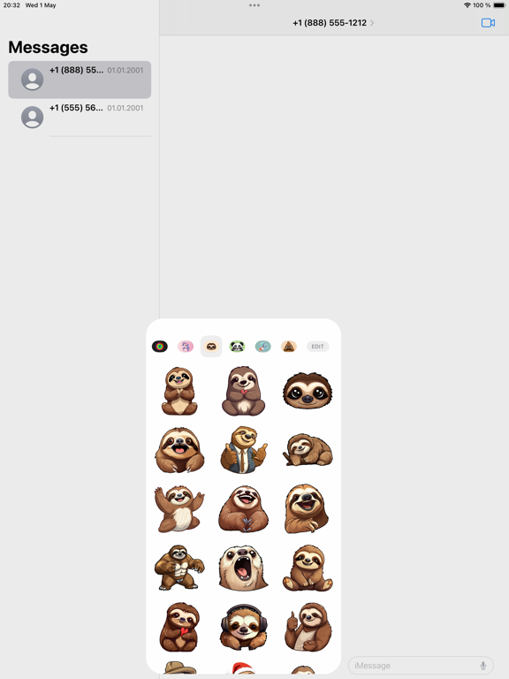 Screenshot #4 pour Sloth Sticker Pack