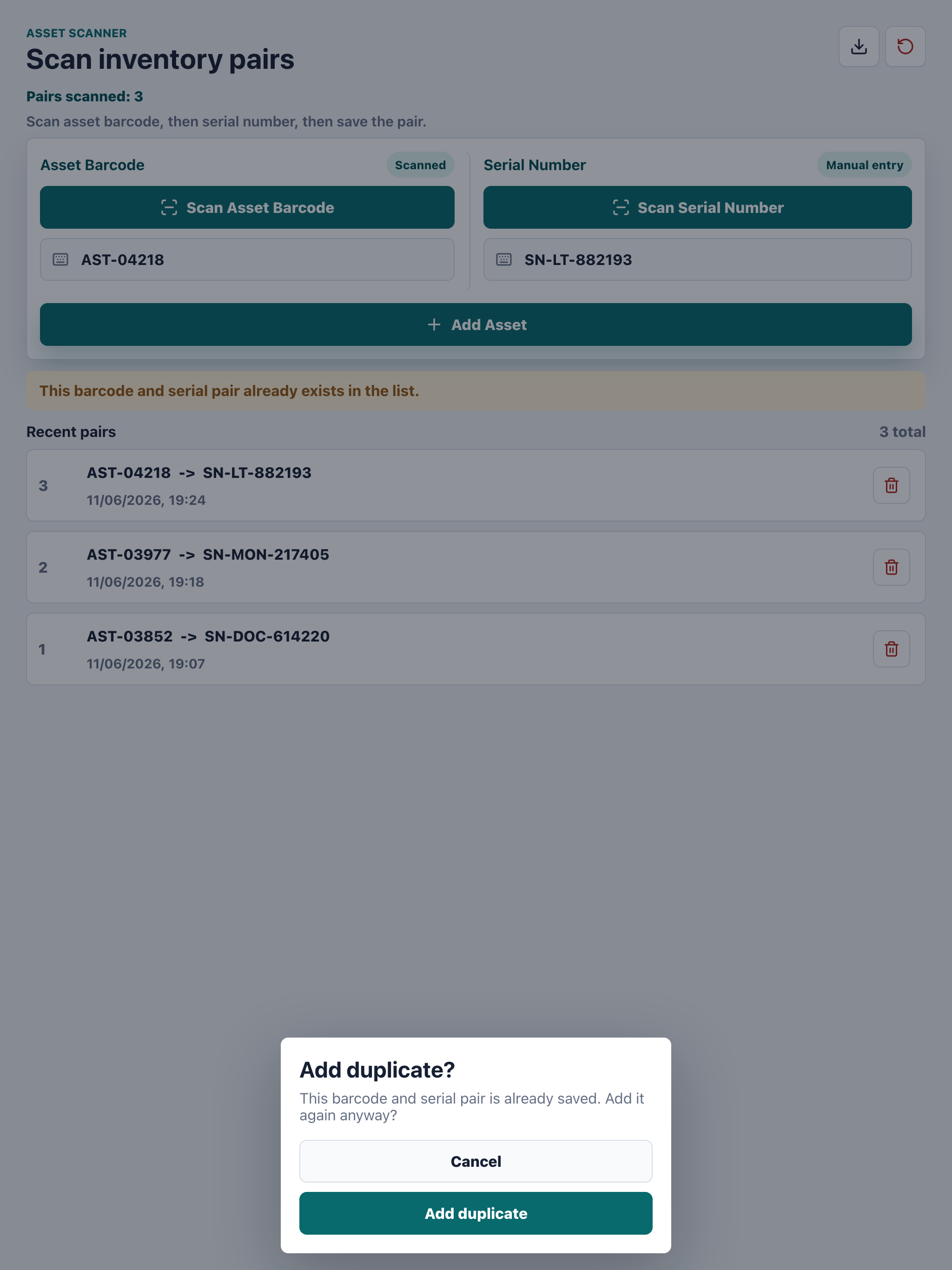 Asset Scanner