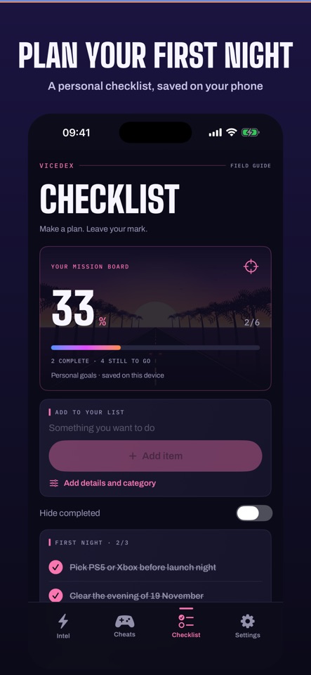 Cheats & Checklist for GTA 6 screenshot 3