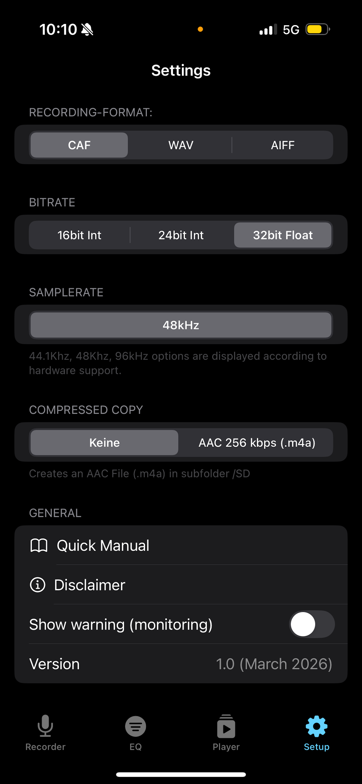 BPV Audio Recorder