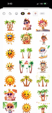 Summer Vacations Stickers iPhone screenshot