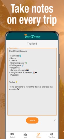 TravelSmarty: Travel Budget screenshot