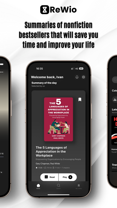 ReWio - book summaries Screenshot