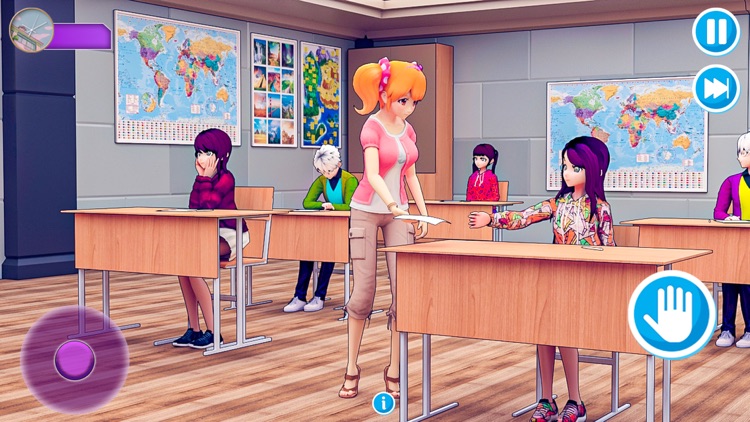 Anime High School Teacher 3D screenshot-3