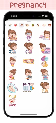 Cute Pregnancy Sticker Pack screenshot