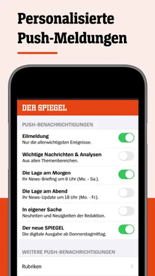 Screenshot von DER SPIEGEL - Nachrichten auf dem iPhone 9