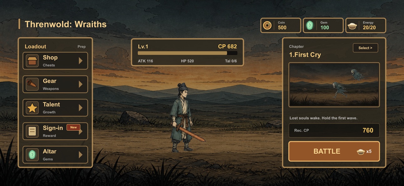 Screenshot 1 of Threnwold: Wraiths