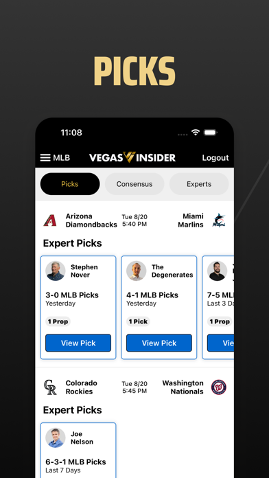VegasInsider Betting Picks Screenshot 3 - AppWisp.com VegasInsider Betting Picks Screenshot 3 - AppWisp.com