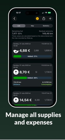 Ride Log: Motorcycle Tracker iPhone screenshot