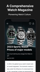 VIVER - luxury watch platform screenshot