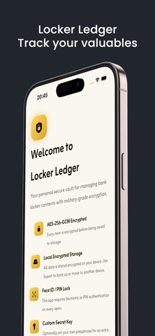 Locker Ledger iPhone screenshot