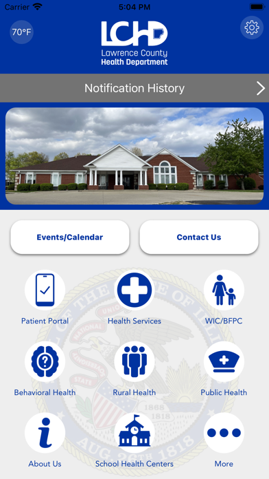 Lawrence County Health Dept Screenshot