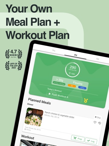 StrongrFastr Diet+Fitness AI iPad screenshot