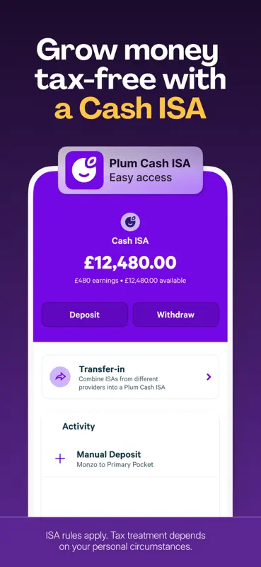 Plum: Smart Saving & Investing screenshot 4 of 8
