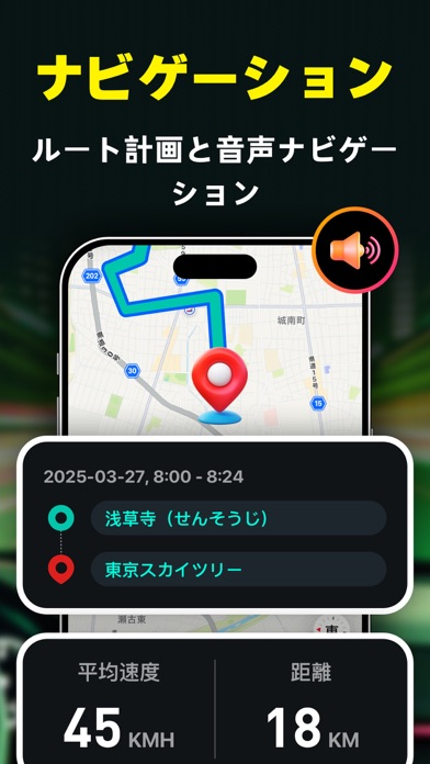 スピードメーター GPSナビ、速度計のスクリーンショット - 2