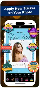 2025 Happy New Year Frames screenshot #6 for iPhone