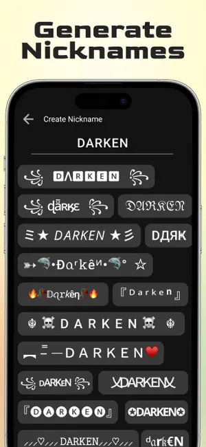 Nickname Generator: Fancy Text screenshot 3