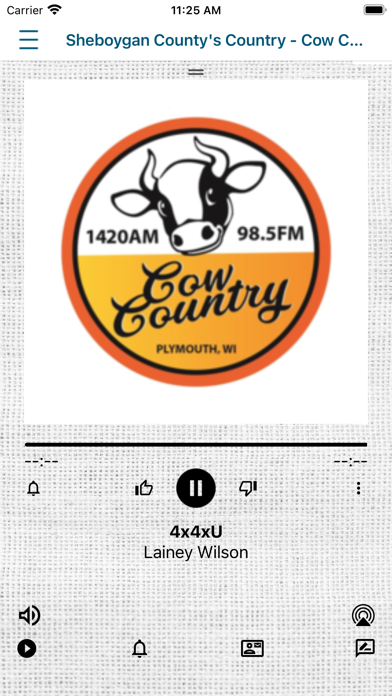 Cow Country Radio iPhone screenshot 1 - Entertainment app
