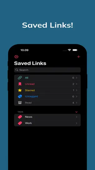 Скриншот Saved Links на iPhone 1