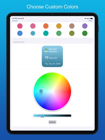 Countdown 2025 iPad screenshot