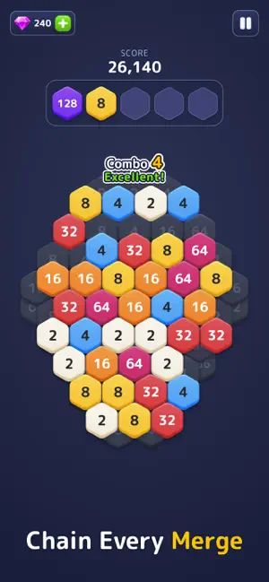 Number Stack - Clear Hexa screenshot 2