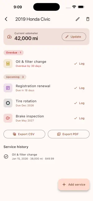 Pitkeep: Car Maintenance screenshot 3