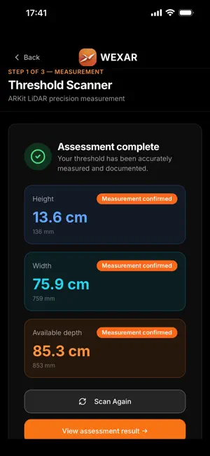 WEXAR Assessment screenshot 3