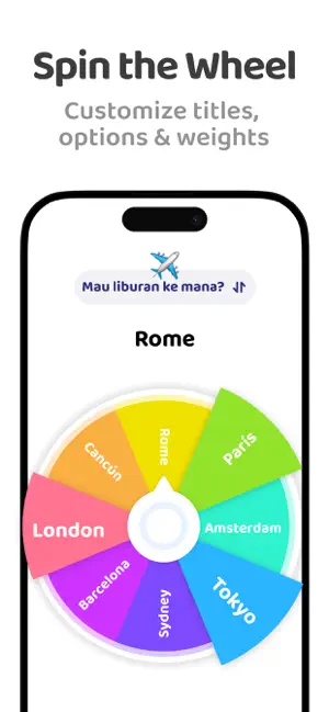 Spin The Wheel: Finger Chooser iPhone screenshot 1