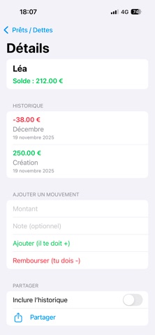 Prêts & Dettes Screenshot 2 of 2