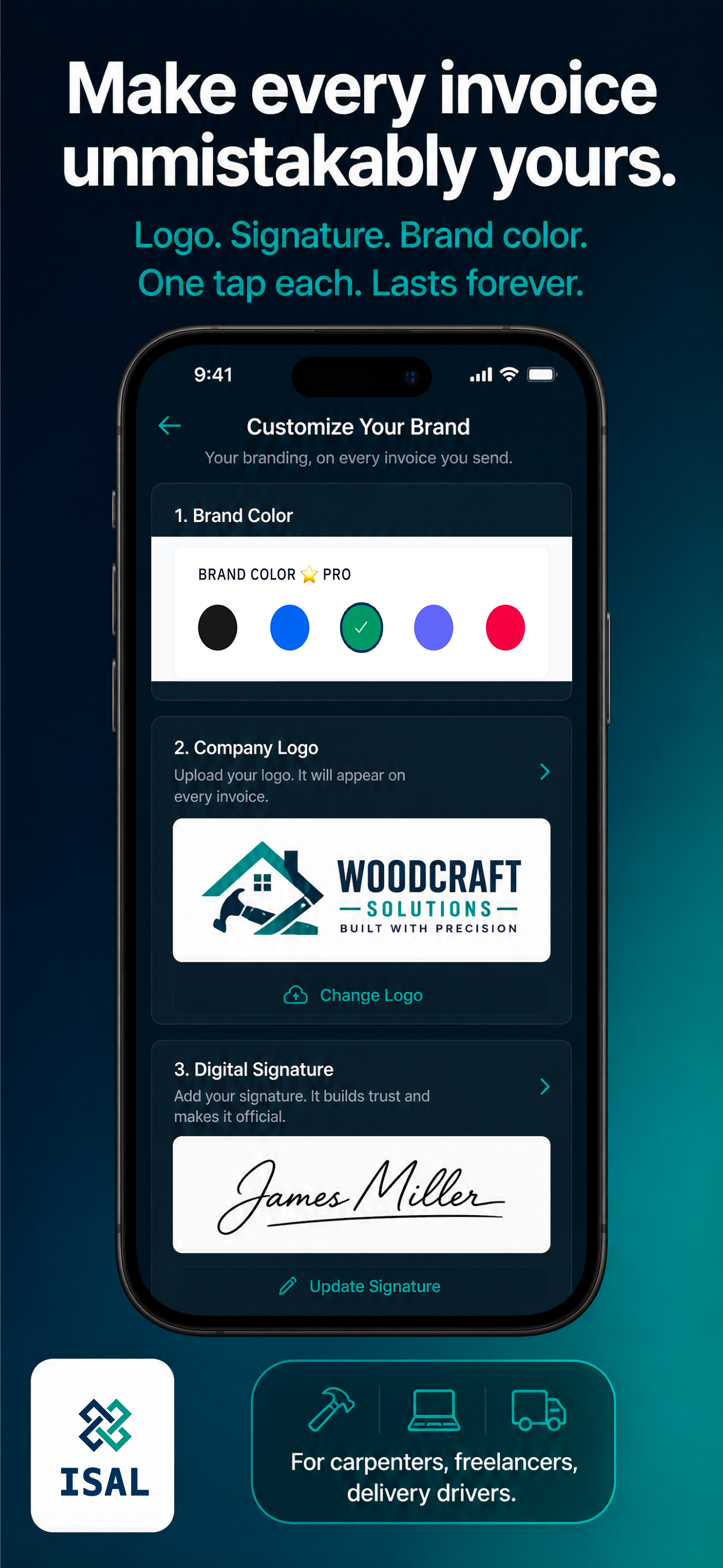 Isal: Invoice & Receipt Maker screenshot 3