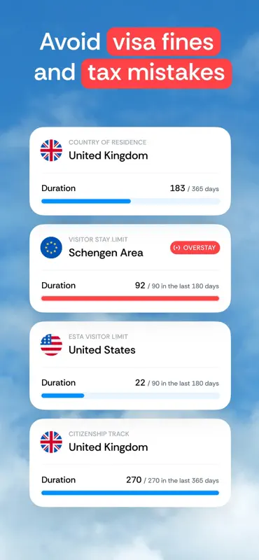 Country Days Tracker: Bounded screenshot 3 of 5