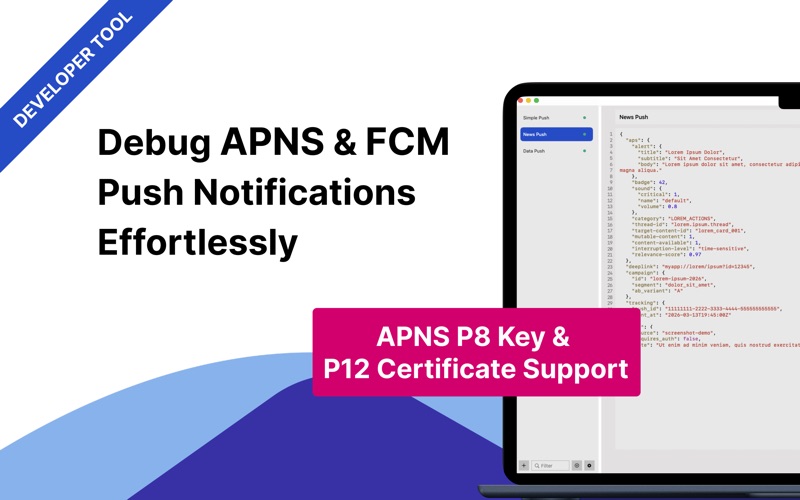 Screenshot #1 pour Push Notification Debugger