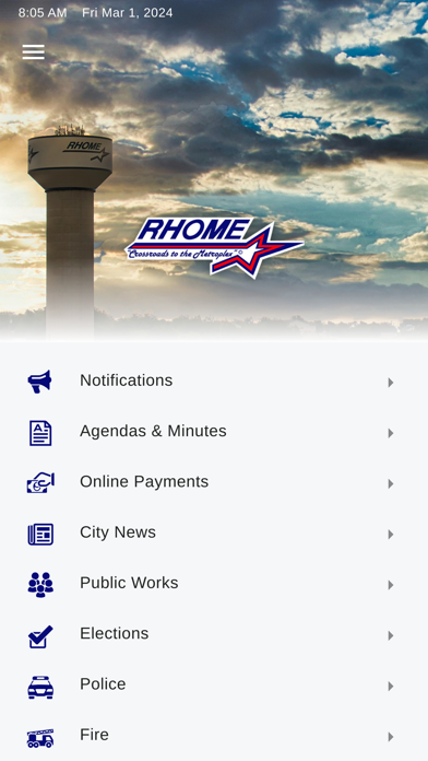 Rhome Connect app screenshot