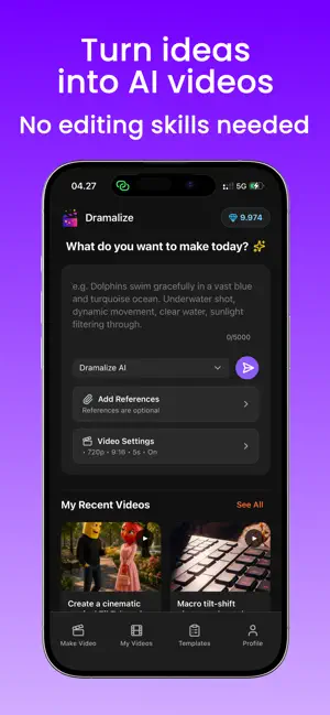 AI Video Generator - Dramalize screenshot 1