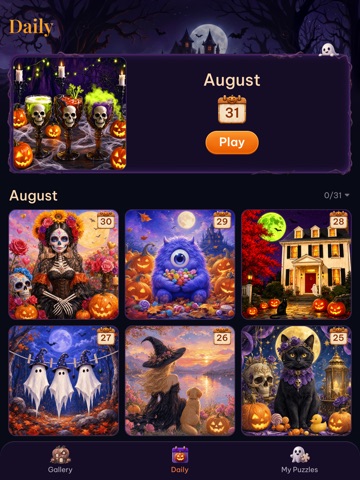 Halloween Jigsaw Puzzle Game iPad screenshot