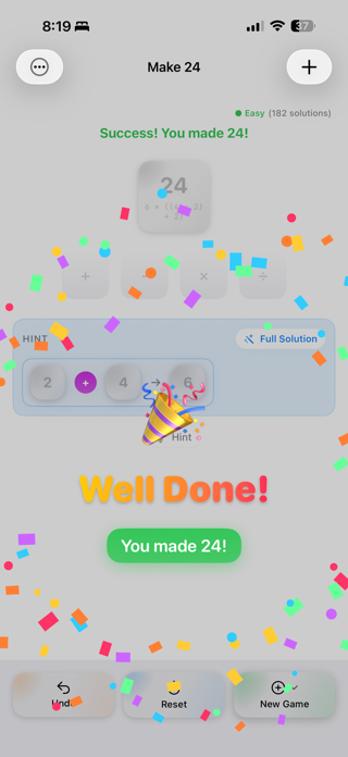 Make 24 Number game Screenshot 8 of 9