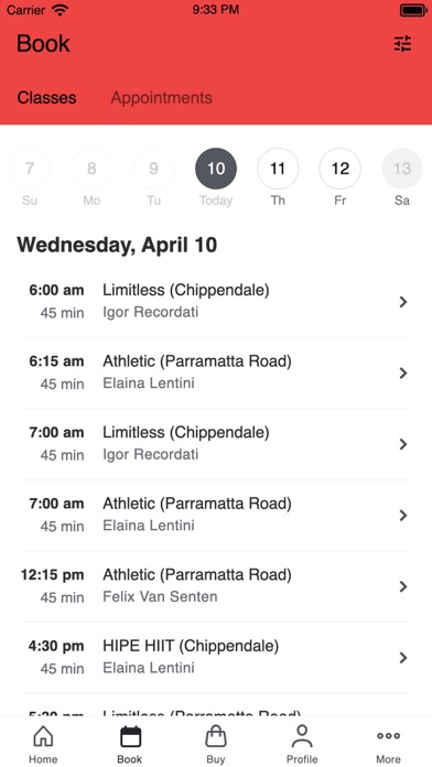 HIPE Athletic Screenshot