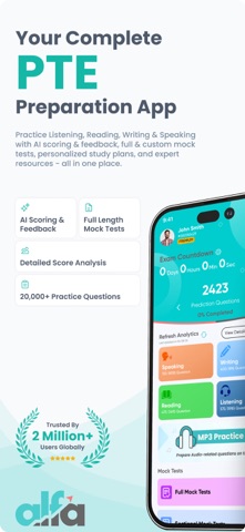 PTE Exam Practice - AlfaPTE iPhone screenshot 1