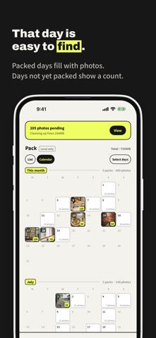 DAYPACK: Pack 100 Photos iPhone screenshot