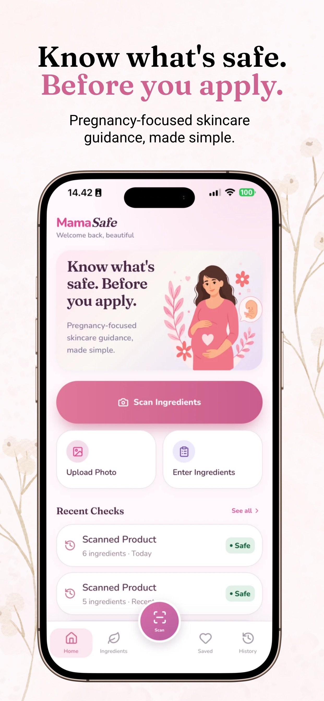 Screenshot 2 of MamaSafe: Pregnancy Skincare