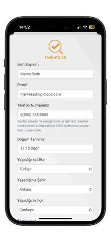 Task Pick iPhone screenshot