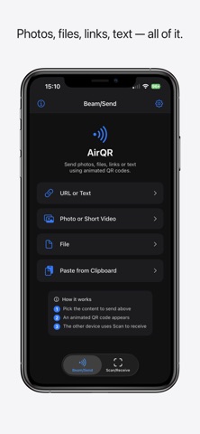 AirQR: QR Code File Transfer Screenshot 3 of 4