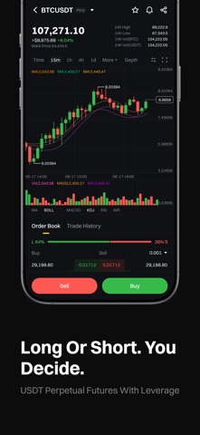 x.me: Trade BTC, ETH & Crypto iPhone screenshot